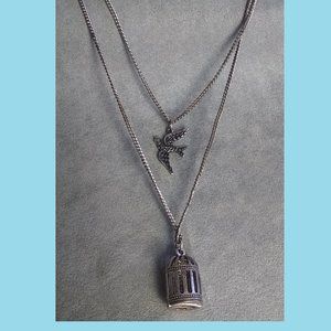 Vintage Bird Cage Necklace